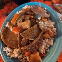 Sweet and sour seitan! House made and tasty. at The Zenith in Pittsburgh