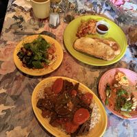 French toast and sour sweet homemade seitan   at The Zenith in Pittsburgh