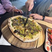 Vegan mushroom pizza   at BrewDog in Eveleigh