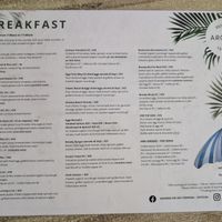Breakfast menu March 2025 at Aromas on Sea in Terrigal