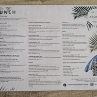 Lunch menu March 2025 at Aromas on Sea in Terrigal