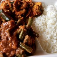 Lunch: Two choices with/Basmiti Rice at Prabha's Indian Restaurant in Hilo