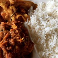 Lunch: Two choices with/Basmiti Rice at Prabha's Indian Restaurant in Hilo