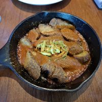 Vegan currywurst at German Gymnasium in North London