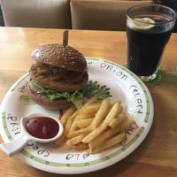 Caramel Apple burger (looks small but was actually quite filling) at PP 99 Cafe in Taipei