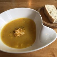 Pumpkin corn soup at PP 99 Cafe in Taipei