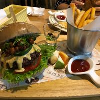 Christmas special chickpea burger  at PP 99 Cafe in Taipei