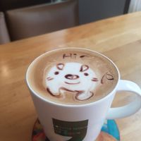 Oat milk caramel latte at PP 99 Cafe in Taipei