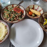 Moutabal, taboulé, rakakat, makdous at Liban FooD in Haguenau