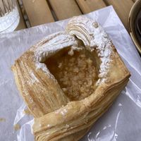 Apple crumble pastry   at Charles Artisan Bread in East London