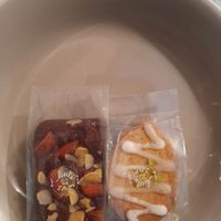 Vegan chocolate brownie and vegan lemon cookies at Slow Jam in Yamagata