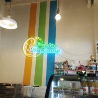 Inside at Funky Doughny in Caen