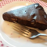 Walnut gluten-free brownie at Bonita Cafe and Social Club in Bangkok