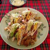 club sandwich at Bonita Cafe and Social Club in Bangkok