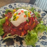 Raw spaghetti at Bonita Cafe and Social Club in Bangkok