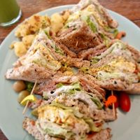 Club sandwich at Bonita Cafe and Social Club in Bangkok