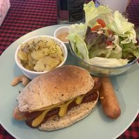 Vegan hotdog set  at Bonita Cafe and Social Club in Bangkok