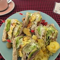 Club sandwich at Bonita Cafe and Social Club in Bangkok