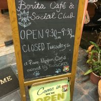 Signage at Bonita Cafe and Social Club in Bangkok