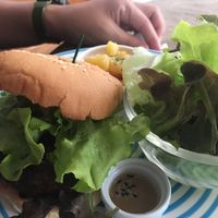 Teriyaki Burger Plate at Bonita Cafe and Social Club in Bangkok