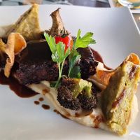 Linsenbraten mit kartoffelpüree und Gemüse at Starlet Kempten in Kempten