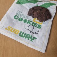 Vegan Double Chocolate Chip Cookie 🍪 at Subway in Ipswich