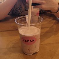 Strawberry milkshake at Burger Crush in Vancouver