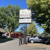 Posting their post sign  at River Maiden in Vancouver