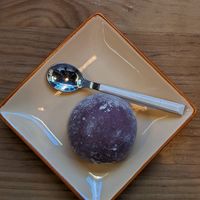 Blueberry Mochi at Shifu Ramen in Lisbon