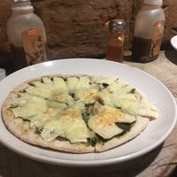 Pesto & king oyster mushroom with vegan cheese  at So Free Pizza - Ximen in Taipei