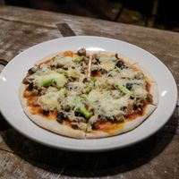 Vegan cheese asparagus mushroom pizza at So Free Pizza - Ximen in Taipei