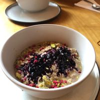 Half a portion of overnight oats   at Bridewell Coffee in Donaghadee