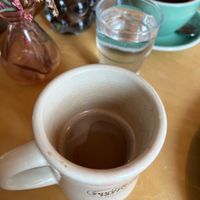 Vegan hot chocolate - well half drunk! Choice of oat or almond milk  at Bridewell Coffee in Donaghadee