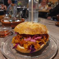 Bocata de pulled de setas at All Negre in Montardit De Baix