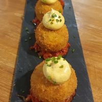 Stuffed potato balls at All Negre in Montardit De Baix