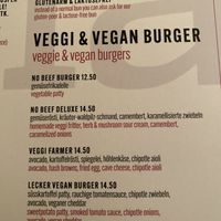 Vegan burger options  at plan B in Nierstein