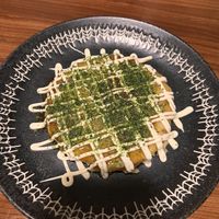 Vegan okonomiyaki  at Aju in Osaka