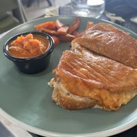 Vegan grilled cheese  at Arista Barista Cafe in Merida