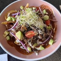 Chilaquiless  at Arista Barista Cafe in Merida