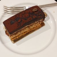 Vegan rum tiramisu at Open Bakery in Brighton