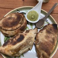 3 different empanadas  at Casa Hoja in Pereira