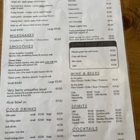 Drinks menu December 2023  at Crudo in St Julians