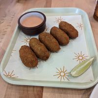 ham croquettes at La Semilla in Atlanta