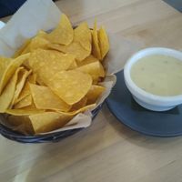 Queso dip and chips at La Semilla in Atlanta
