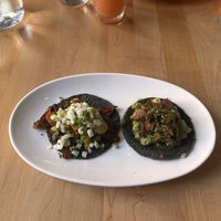 Left al pastor tacos and the right carne asada   at La Semilla in Atlanta