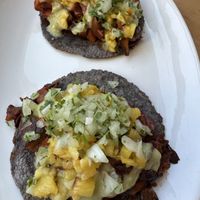 Tacos El Pastore with a mushroom medley.  at La Semilla in Atlanta