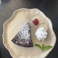Vegan coconut cream chocolate cake !  at THE SPOT in Niigata
