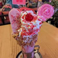 Veganuary special strawberry shake #Veganuary at Black Tap Craft Burgers & Shakes in Dubai