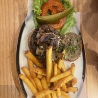 Veganuary special - vegan truffle mushroom burger   #Veganuary at Black Tap Craft Burgers & Shakes in Dubai