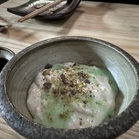 Coconut Pistachio Pudding  at Kusaki - Pop-up in Los Angeles